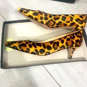 **3 for $20 or 5 for $25** j crew calf hair leopard pumps